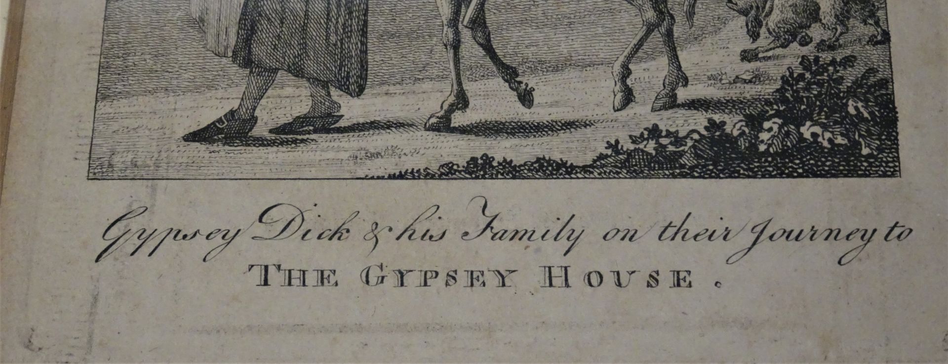 Kupferstich, A scene taken on Dullwich House XV zu S36 "The Gipsey House". Hinter Glas gerahmt. Höhe - Image 2 of 2