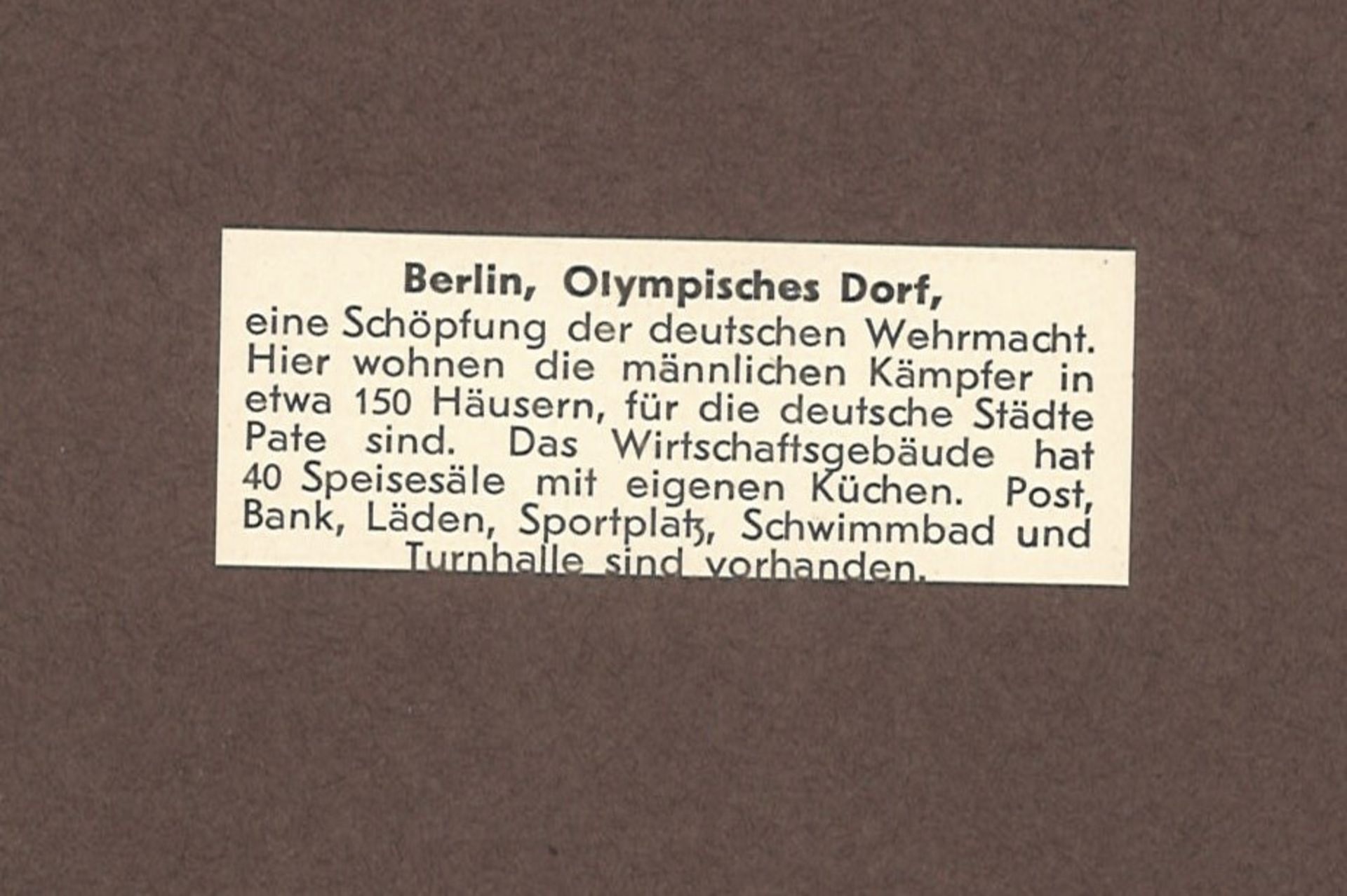Deutsches Reich, R - Brief Berlin (Klein) Olympisches Dorf mit Olympia - Zsdr. W 110 und - Bild 3 aus 3
