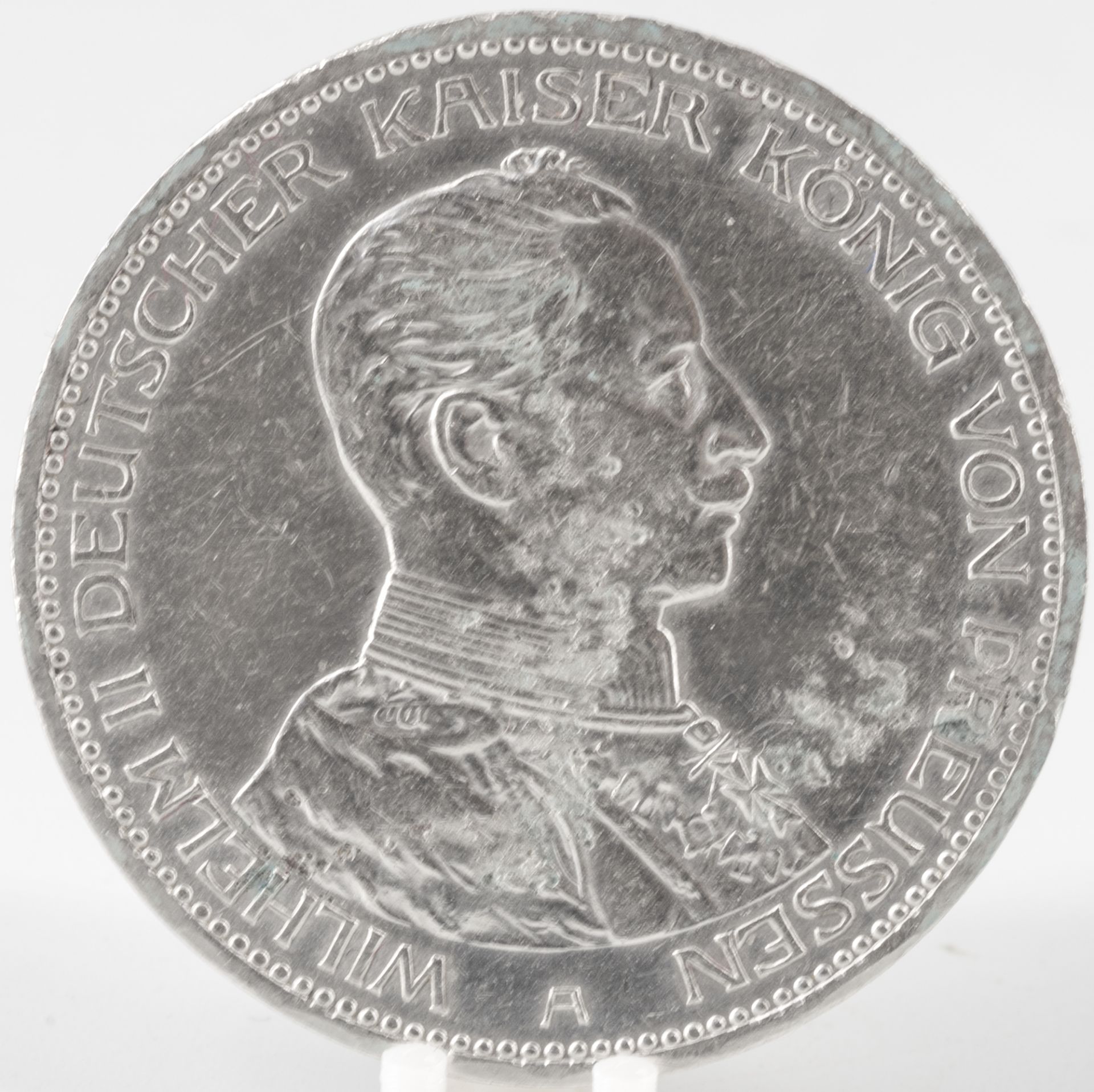 Deutsches Kaiserreich Preußen 1914 A, 3.- Mark - Silbermünze, Jäger 112, Erhaltung: ss.