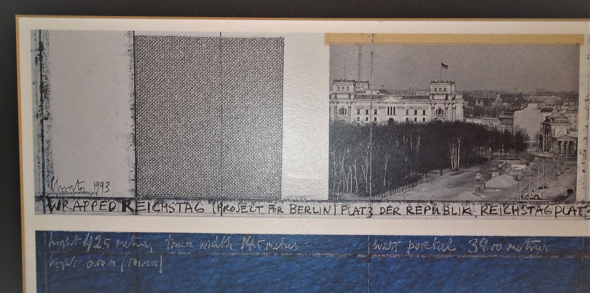 Christo (1935-2020), Christo & Jeanne Claude, Druckgrafik Multiple Offset "Wrapped Reichstag". Maße: - Bild 2 aus 3