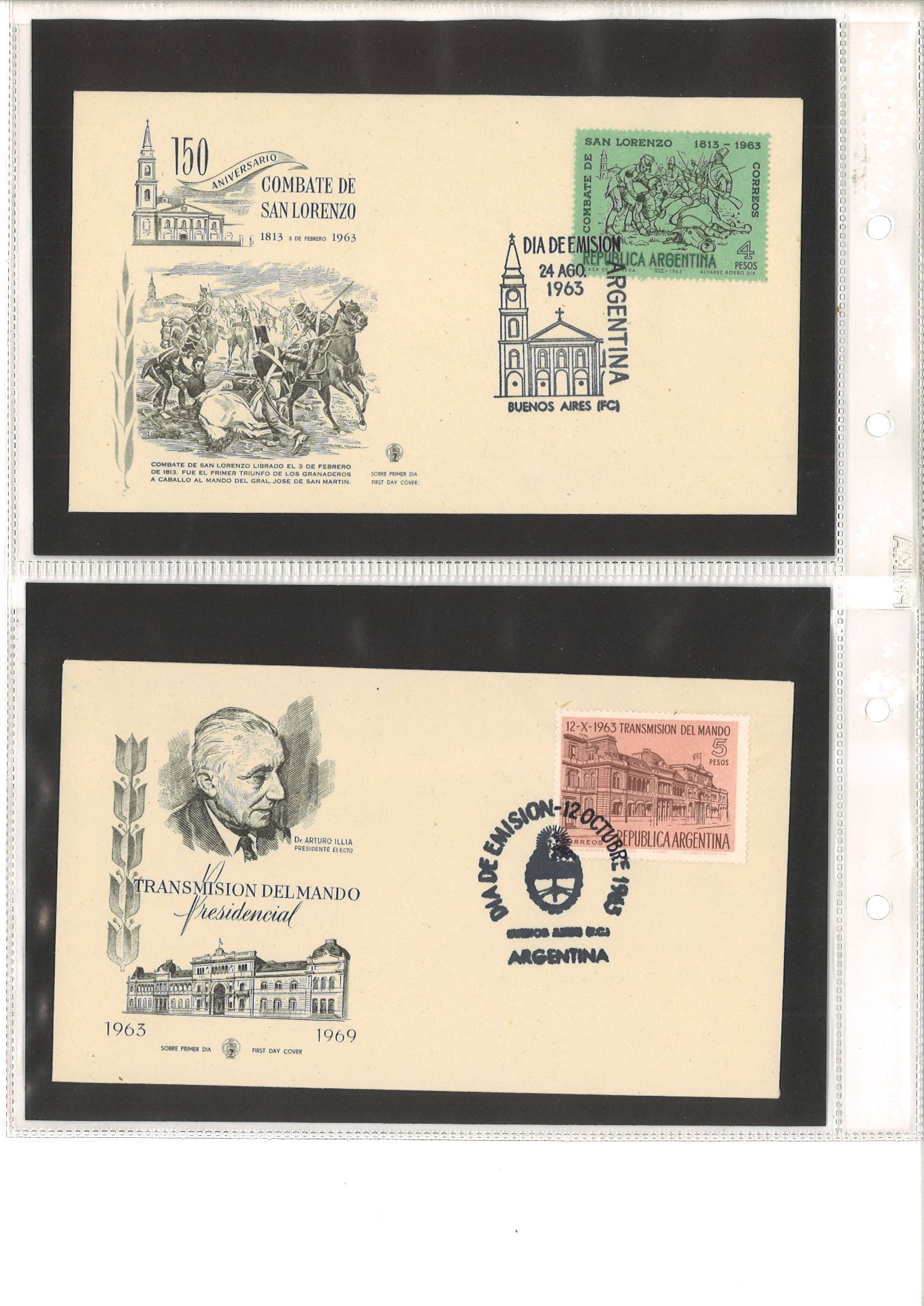 Briefealbum gefüllt mit FDC´s Argentinien ab den 50er Jahren. Sehr schöne Briefmotive, viele mit - Image 4 of 4