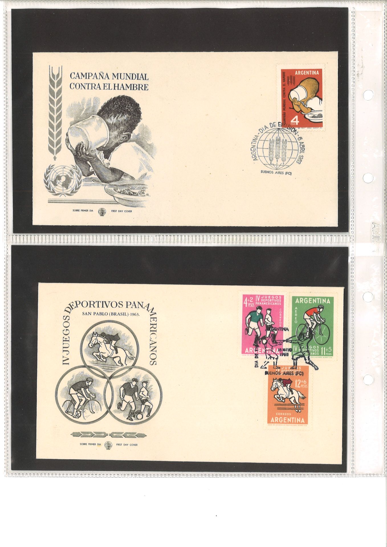 Briefealbum gefüllt mit FDC´s Argentinien ab den 50er Jahren. Sehr schöne Briefmotive, viele mit - Bild 2 aus 4