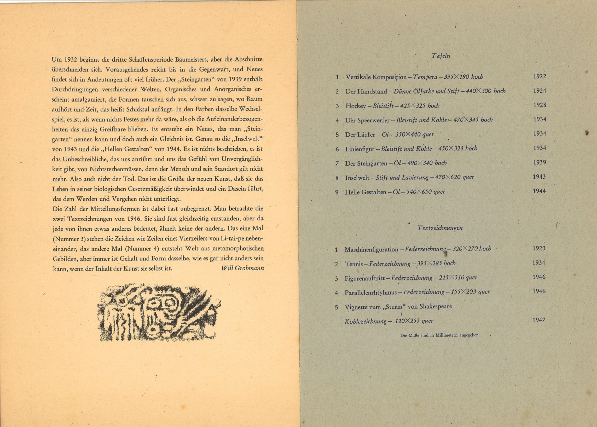 Willi Baumeister (1889 - 1955), Kunstmappen Verlag Gerd Hatje (ohne die farbigen Autotypien), - Bild 6 aus 6