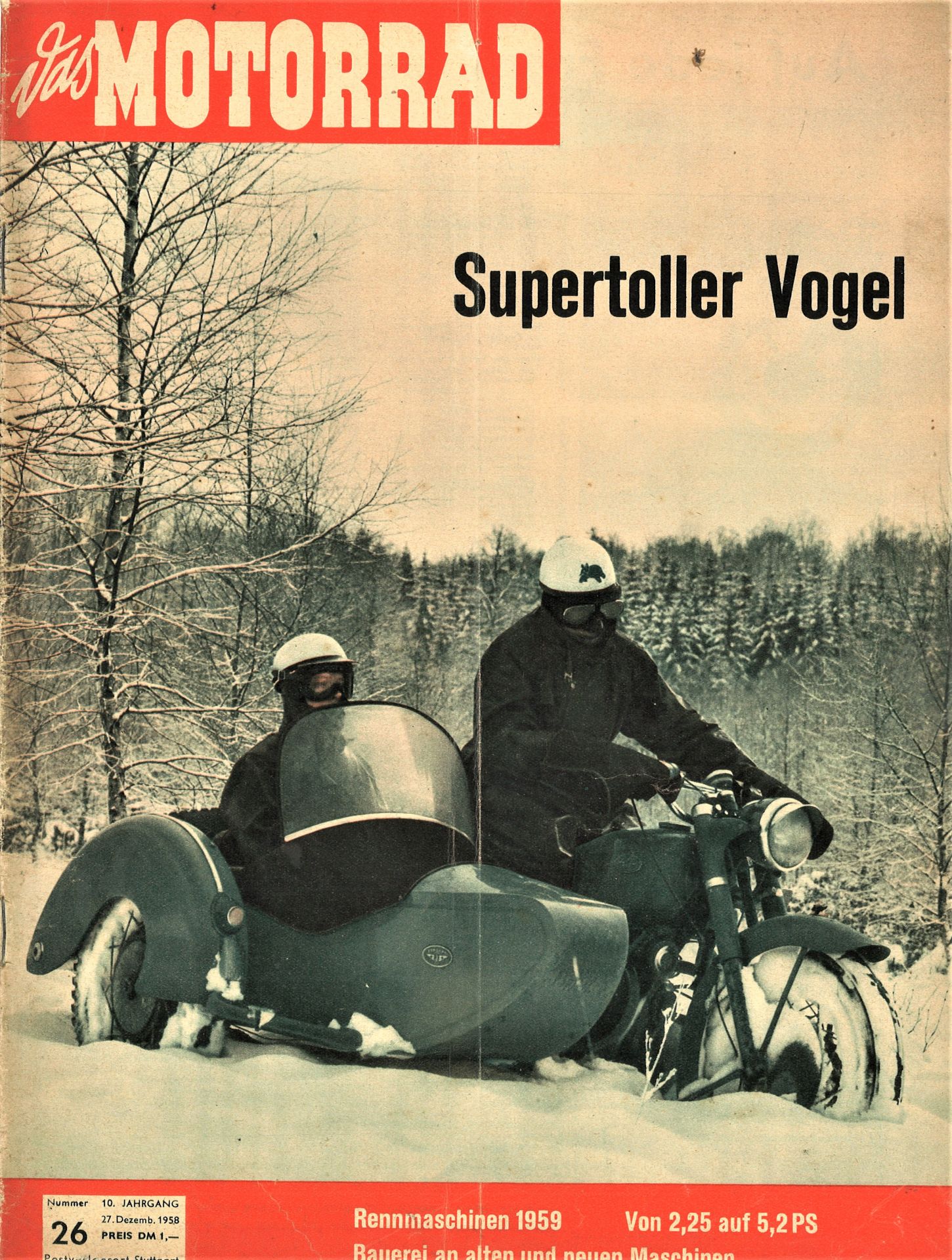 Das Motorrad, Magazin, hier 10. Jahrgang, 1958, Nr. 25 und 26, 13. Jahrgang 1961 Nr. 24 und 47, - Image 3 of 4