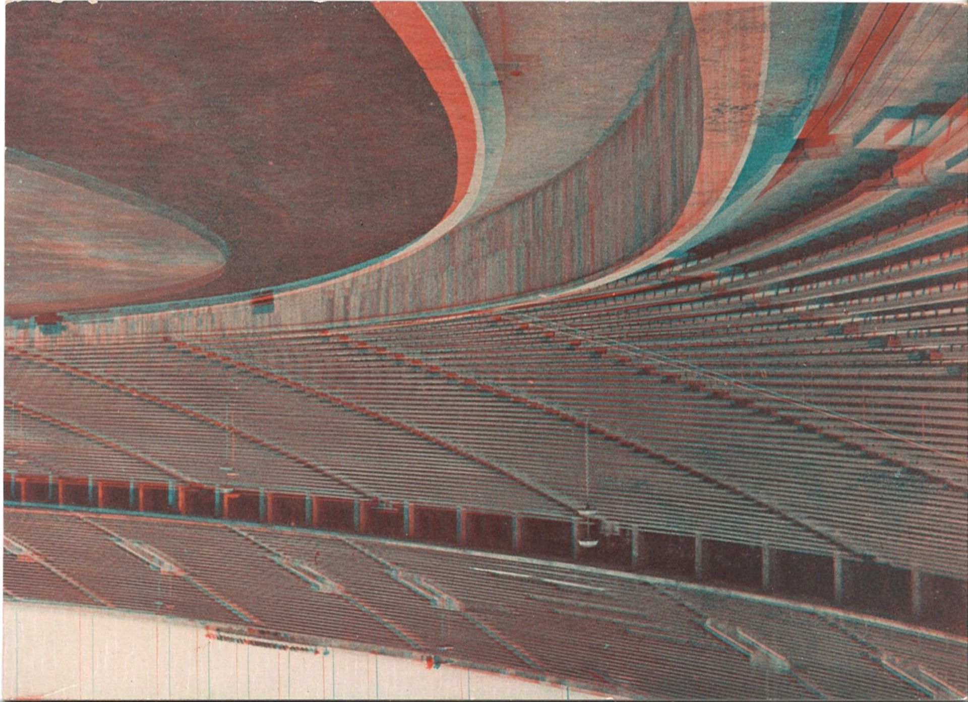 Olympiade 1936, 3D - Postkarte (Plastereoskop), Verlag Dreyer, "Olympia - Stadion - Innen -