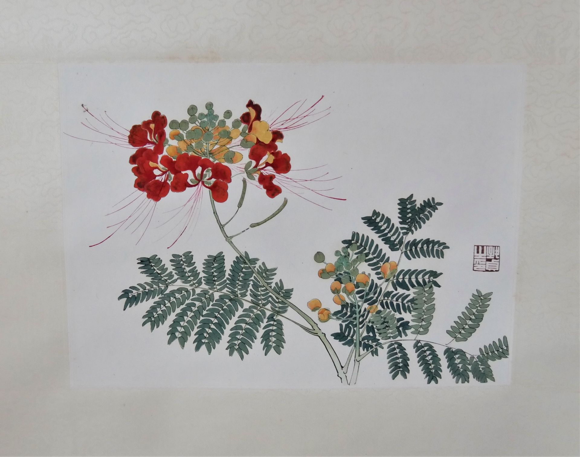 Yu Chih-chen (1965-) - Phoenix Flower, Aquarell auf Papier, auf Rolle. - Bild 2 aus 2