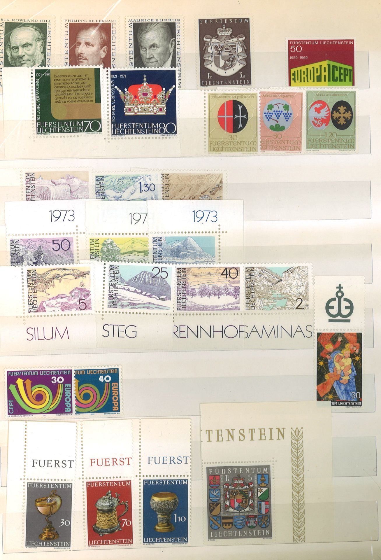 Fürstentum Liechtenstein, Teilsammlung, meist postfrisch, dabei Nominale. Hoher Einstandspreis ( - Image 2 of 9