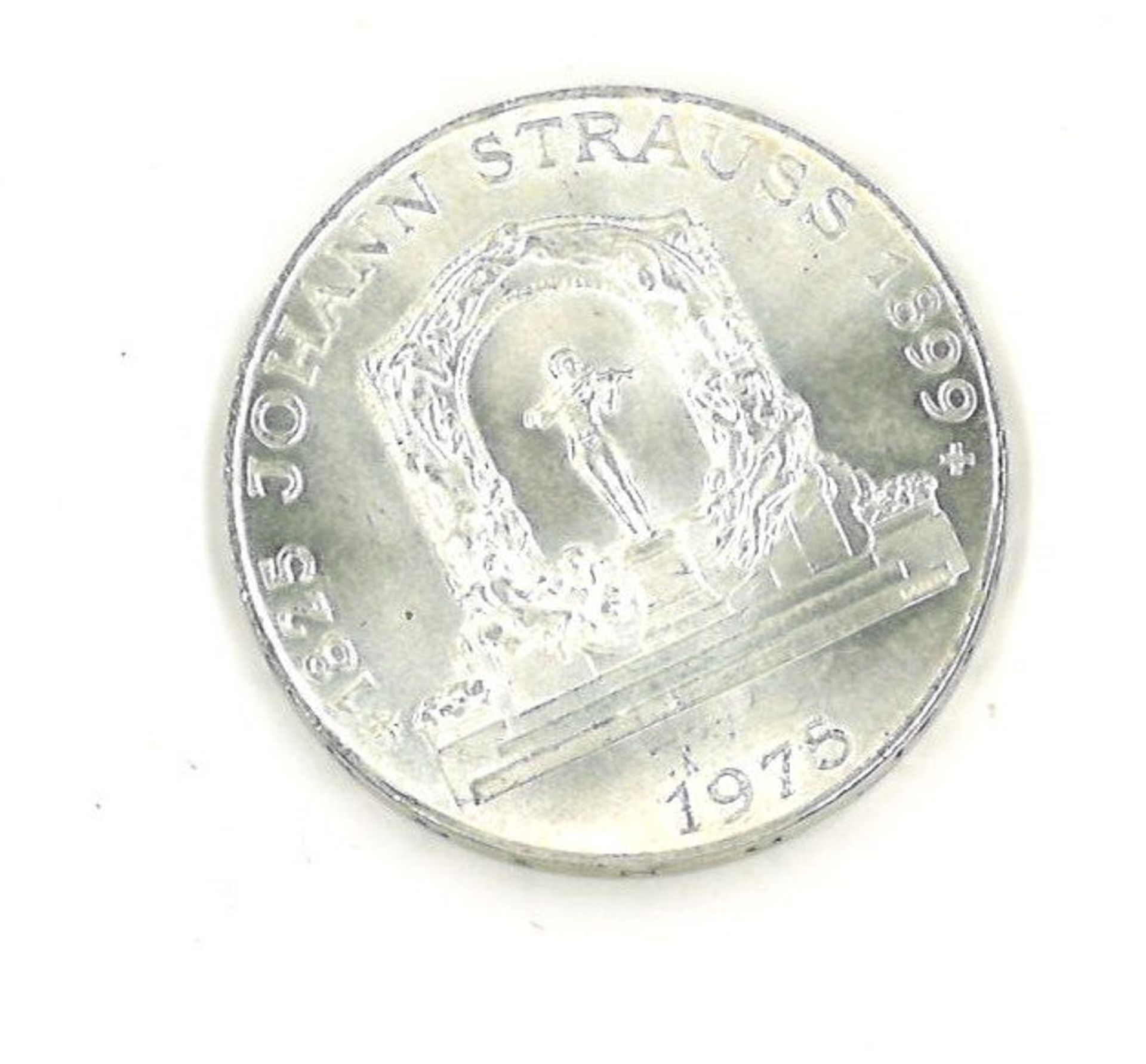 Österreich, 100 Schilling Münze, Johann Strauß 1975. Zustand: VZ