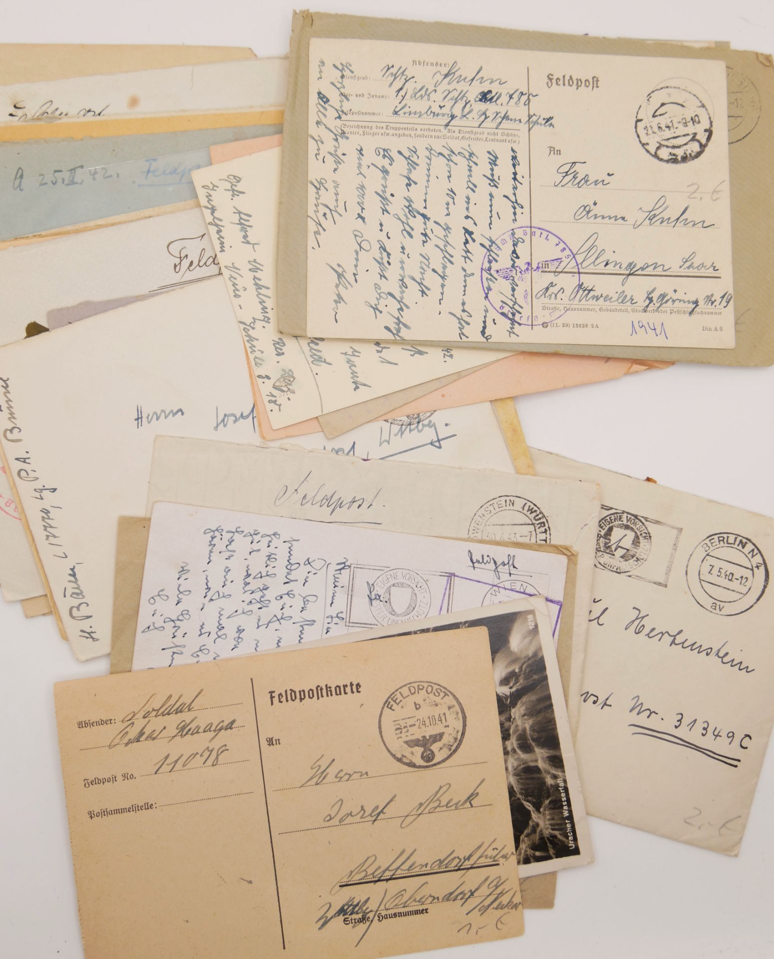 3. Reich, über 30 Feldpostbelege, Postkarten und Briefe, II. Weltkrieg