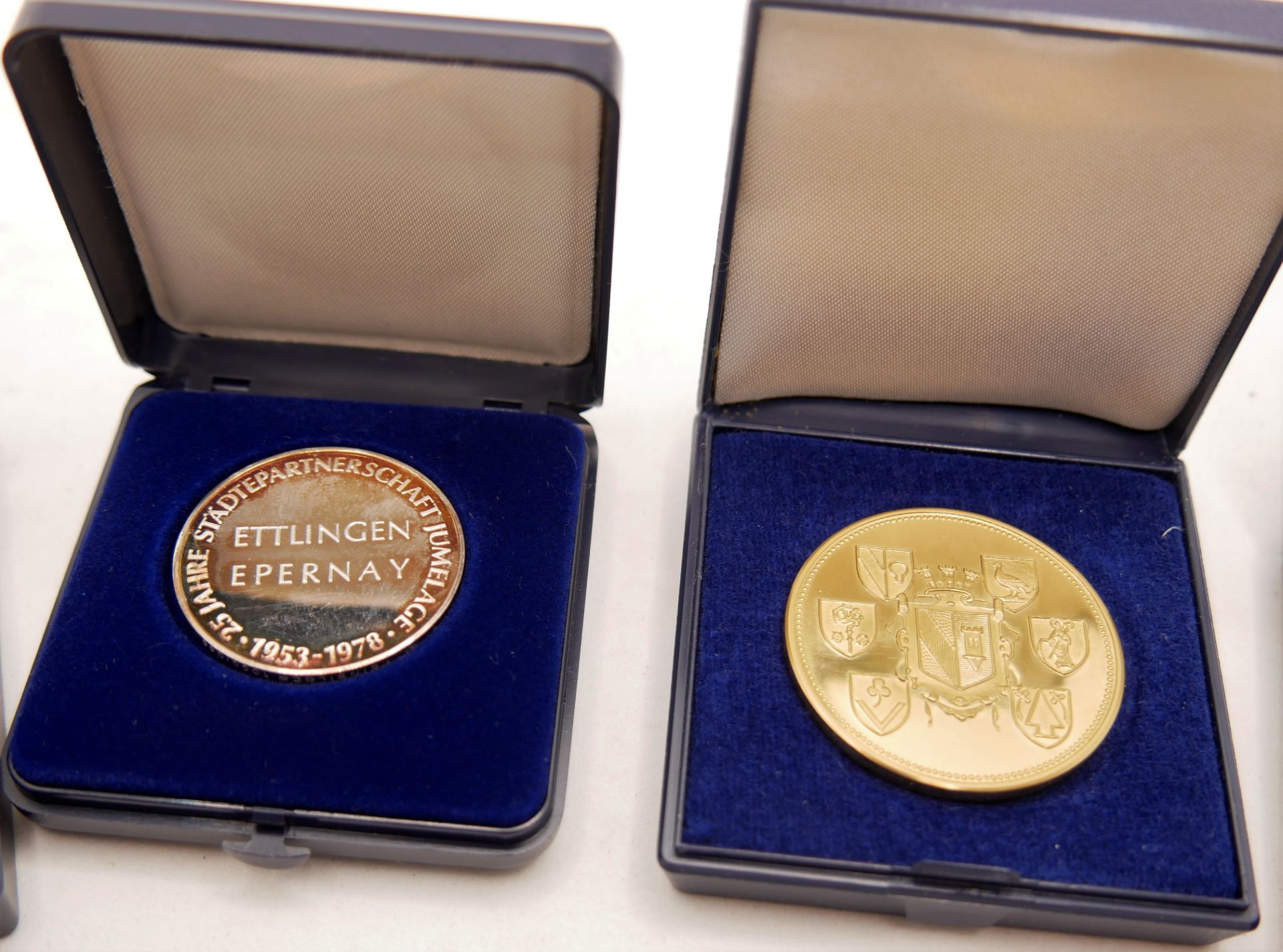 4 Medaillen Ettlingen, dabei 2x Silber alle im Etui - Bild 3 aus 4