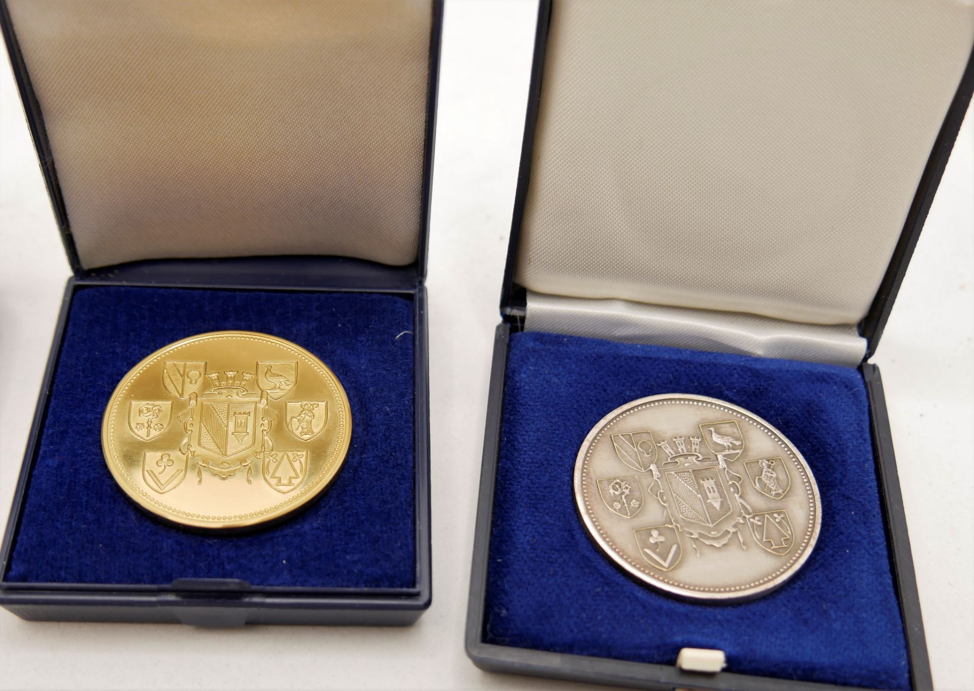 4 Medaillen Ettlingen, dabei 2x Silber alle im Etui - Image 4 of 4