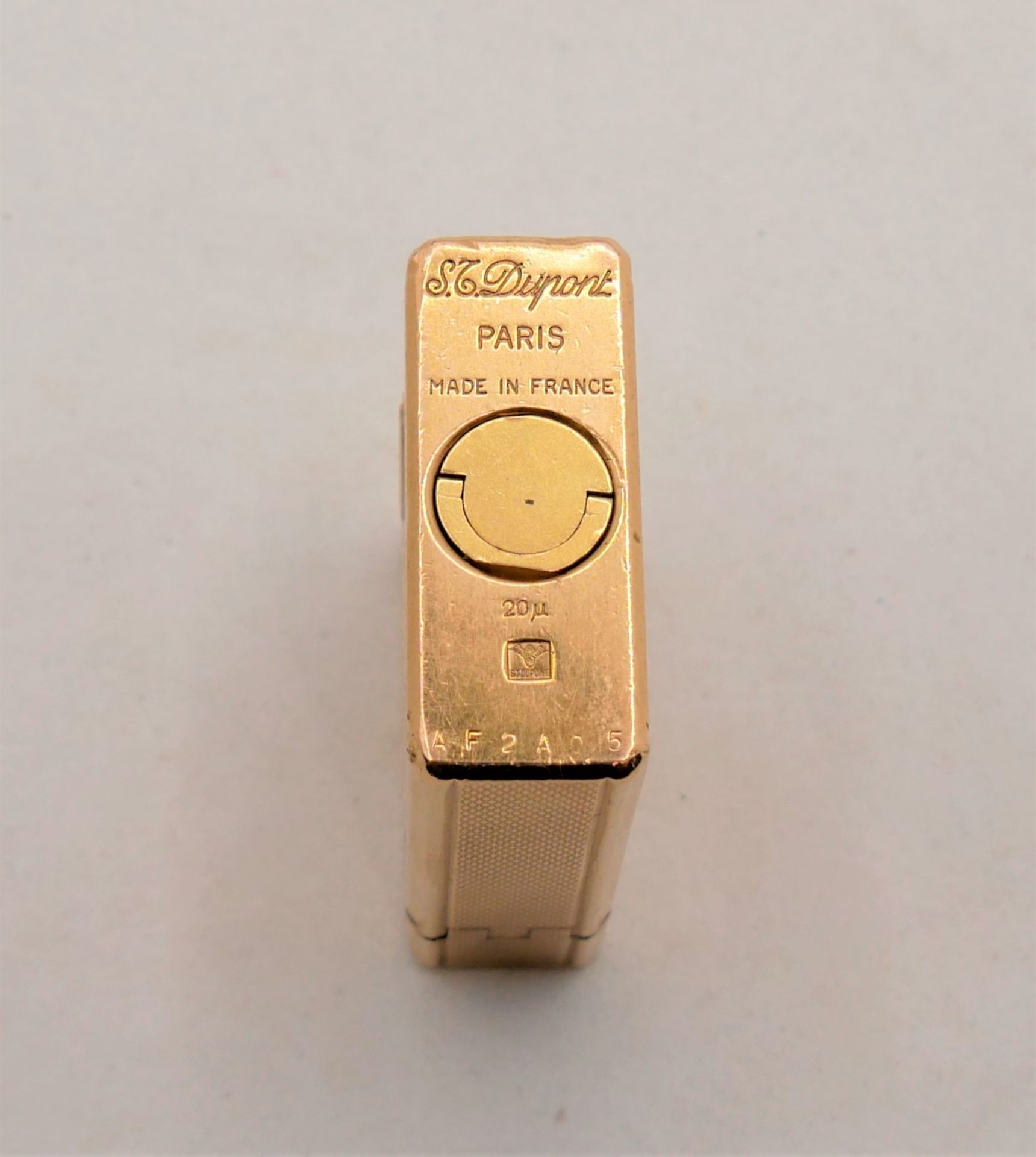 Feuerzeug S.T.Dupont Paris, Made in France, Nr. 20 u, vergoldet. Funktion geprüft. Gebrauchter - Image 4 of 4