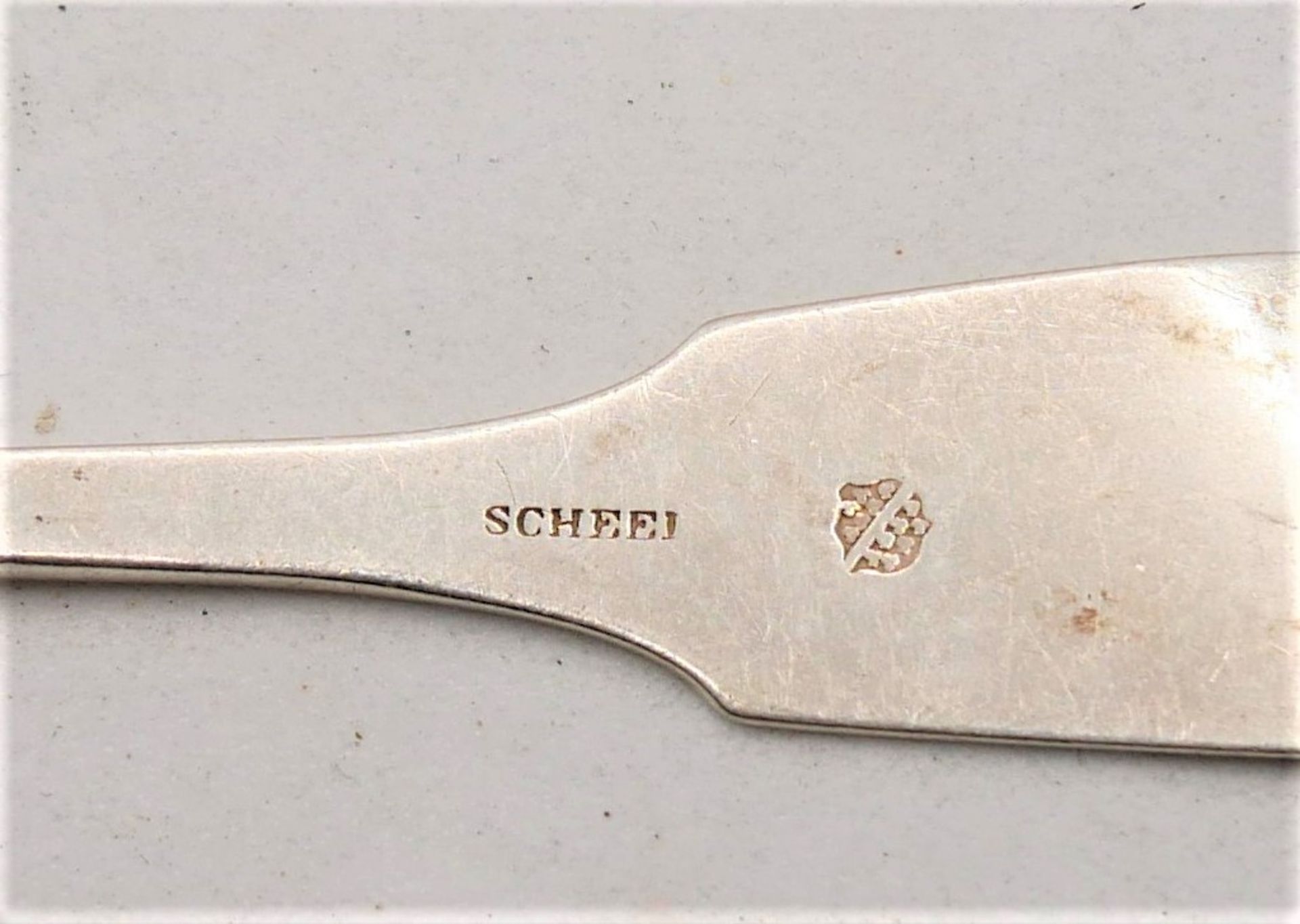 Lot von 8 Silberkaffeelöffel der Fa. Scheel um 1850 - Image 3 of 3