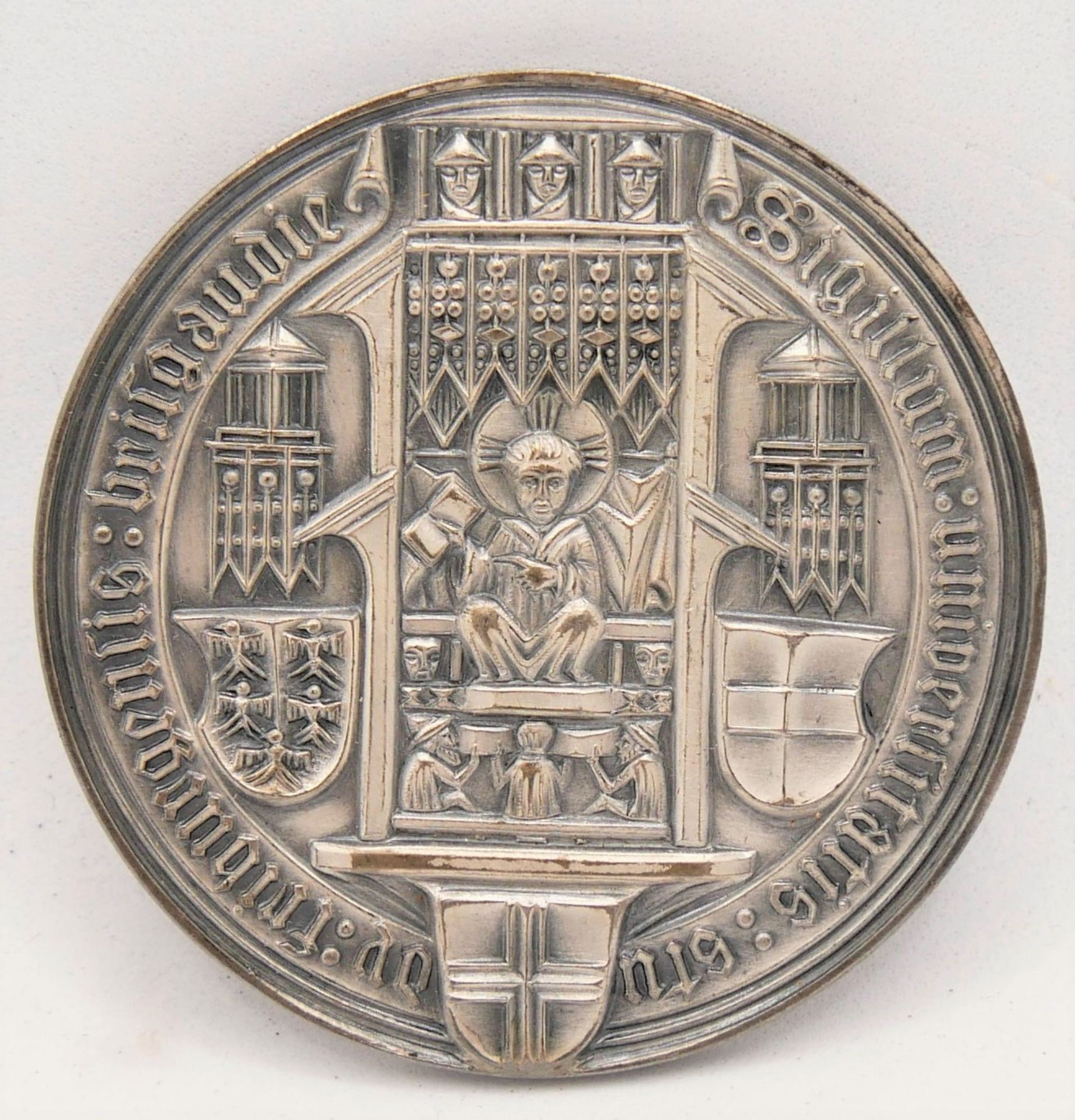 Freiburg Medaille, 1957, 500 Jahre Uni Freiburg. 1000er Silber, Gewicht ca. 47,7 gr, 1000er Punze. - Image 4 of 4
