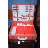 VINTAGE SIRRAM PICNIC SET IN RED COLOURED CASE