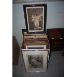 COLLECTION OF ASSORTED 19TH CENTURY AND LATER ENGRAVINGS, PRINTS, ETC