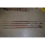 FOUR ASSORTED AFRICAN TRIBAL SPEARS