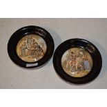 PRATTWARE POT LID "THE CAVALIER" TOGETHER WITH ANOTHER POT LID "THE BATTLE OF THE NILE"
