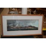 TOM H. SHANKS, DA, ISW, RGI - LOCH EIL - WATERCOLOUR SIGNED LOWER RIGHT INSCRIBED ON LABEL VERSO