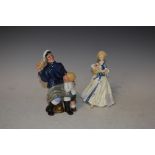 ROYAL DOULTON FIGURE "SONG OF SEA" HN2729 AND ROYAL WORCESTER FIGURE "SUMMER'S DAY" MODELLED BY F.G.