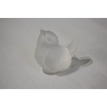 SEVRES CRYSTAL MODEL OF A BIRD IN FROSTED GLASS