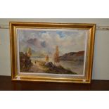 F.E. JAMIESON - SCOTTISH HIGHLAND LOCH SCENE - OIL ON CANVAS, SIGNED LOWER LEFT