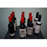 TWO VINTAGE HALF BOTTLES OF CHATEAU JUNAYME 1962, RED BORDEAUX WINE AND EIGHT BOTTLES OF VINTAGE