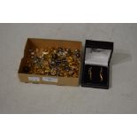 BOXED PAIR OF 9CT GOLD "THE RENNIE MACKINTOSH COLLECTION" EARRINGS, TOGETHER WITH VARIOUS OTHER