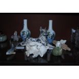 COLLECTION OF ROYAL COPENHAGEN PORCELAIN FIGURES TO INCLUDE RECUMBENT HOUND, POLAR BEAR, MOUSE ON