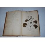 EARLY VICTORIAN ALBUM OF PRESSED FLOWERS BY CHRISTIAN EWEN, PETERHEAD 1858, CONTAINING VARIOUS