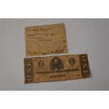 AMERICAN INTEREST, 1864 CONFEDERATE STATES AMERICA ONE DOLLAR BANK NOTE