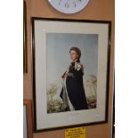 AFTER PIETRO ANNIGONI - HER MAJESTY QUEEN ELIZABETH II - COLOURED PRINT, TOGETHER WITH COLOURED