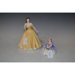 TWO ROYAL DOUTLON FIGURES TO INCLUDE "MONICA" HN1467 AND "ELIZABETH" HN4426