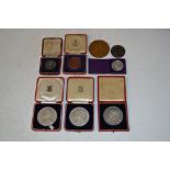 COLLECTION OF ASSORTED ROYAL CORONATION MEDALS, OTHER CASED MEDALS, CASED PRINCE OF WALES