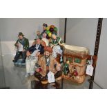 FIVE ASSORTED ROYAL DOULTON FIGURES TO INCLUDE "OMAR KHAYYAM" HN2247, "TAKING THINGS EASY"