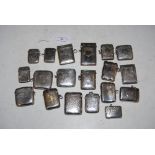 COLLECTION OF NINETEEN ASSORTED ANTIQUE SILVER VESTA HOLDERS