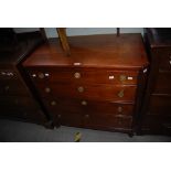 LATE 19TH / EARLY 20TH CENTURY CONTINENTAL TRANSITIONAL STYLE CHEST OF FOUR LONG GRADUATED DRAWERS