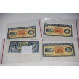 COLLECTION OF SIX 'THE UNION BANK OF SCOTLAND LIMITED' FIVE POUND BANK NOTES, COMPRISING ONE DATED