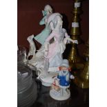 PAIR OF ROYAL WORCESTER FIGURE GROUPS, 'THE AGE OF ELEGANCE' - 'INNOCENCE NUMBER 59', AND 'THE