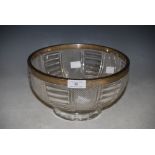 SHEFFIELD SILVER MOUNTED CUT GLASS FRUIT BOWL