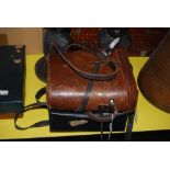 VINTAGE LEATHER CASED PAIR OF THE WRAY 9 BINOCULARS, TOGETHER WITH A PAIR OF COMMODORE 12x50 WIDE