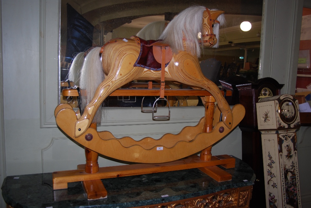 20TH CENTURY ROCKING HORSE, MANUFACTURED BY IAN ARMSTRONG, DURHAM, ENGLAND