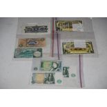 COLLECTION OF EIGHT ASSORTED SCOTTISH AND ENGLISH BANK NOTES TO INCLUDE THREE ROYAL BANK OF SCOTLAND