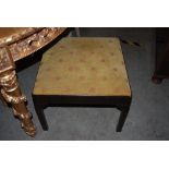 GEORGE III MAHOGANY SQUARE FOOT STOOL WITH DROP IN UPHOLSTERED SEAT