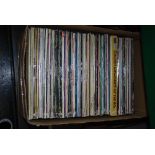 BOX OF ASSORTED VINTAGE LP RECORDS TO INCLUDE THE BEATLES 'FOR SALE', THE WHO 'THE KIDS ARE