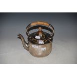 LONDON SILVER TEA KETTLE WITH SHEFFIELD PLATE COVER. GROSS WEIGHT 21 TROY OZ