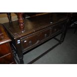 18TH CENTURY STYLE OAK DRESSER WITH TWO FRIEZE DRAWERS