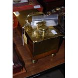 A LATE 18TH / EARLY 19TH CENTURY BRASS TAVERN HONESTY TOBACCO BOX