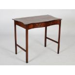 A 19th century mahogany serpentine side table in George III style, the shaped top above a single