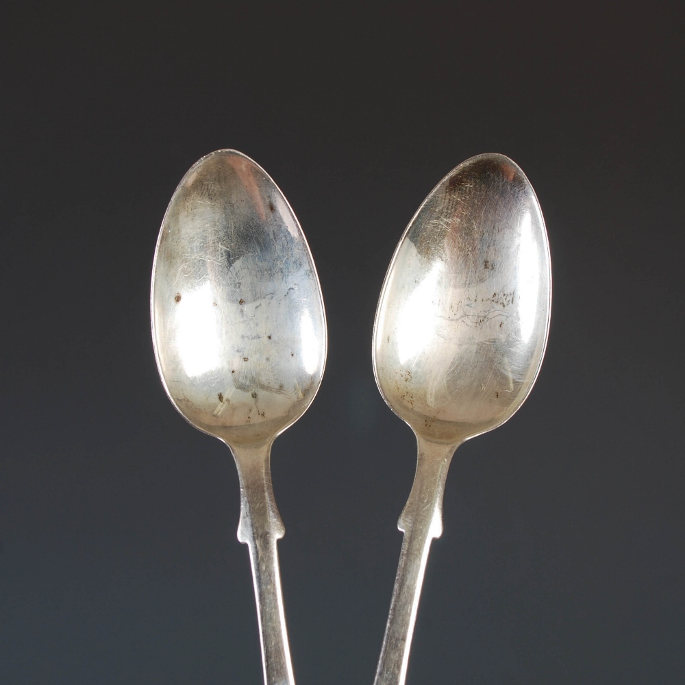 A collection of assorted 18th century and later silver flatware, various dates, makers and place, - Image 6 of 11